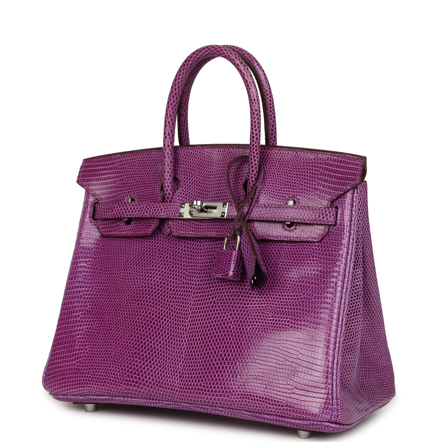 Hermes Birkin 25 Violet Varanus Niloticus Lizard Palladium Hardware