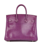 Hermes Birkin 25 Violet Varanus Niloticus Lizard Palladium Hardware