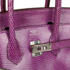 Hermes Birkin 25 Violet Varanus Niloticus Lizard Palladium Hardware