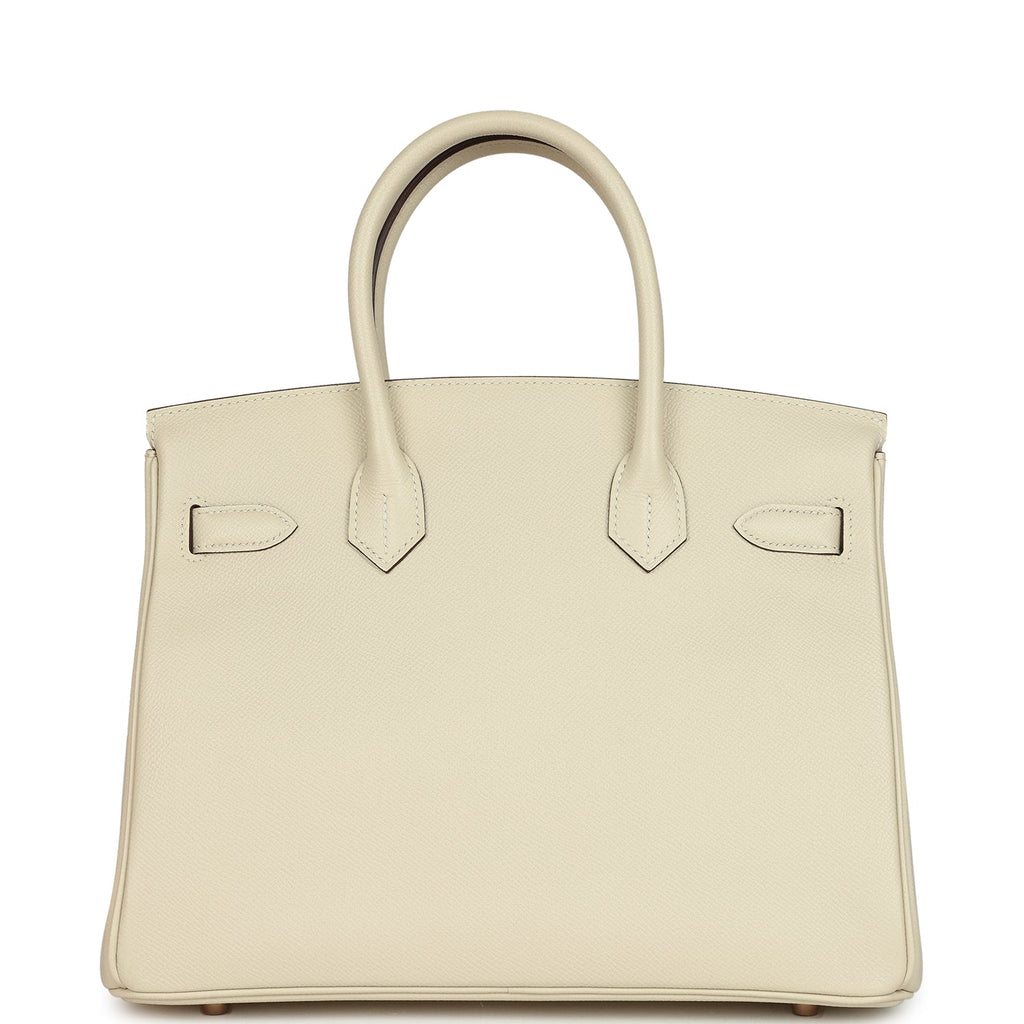 Hermes Special Order (HSS) Birkin 30 Craie Verso Epsom Rose Gold Hardware