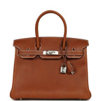 Hermes Birkin 30 Fauve Barenia Faubourg Palladium Hardware