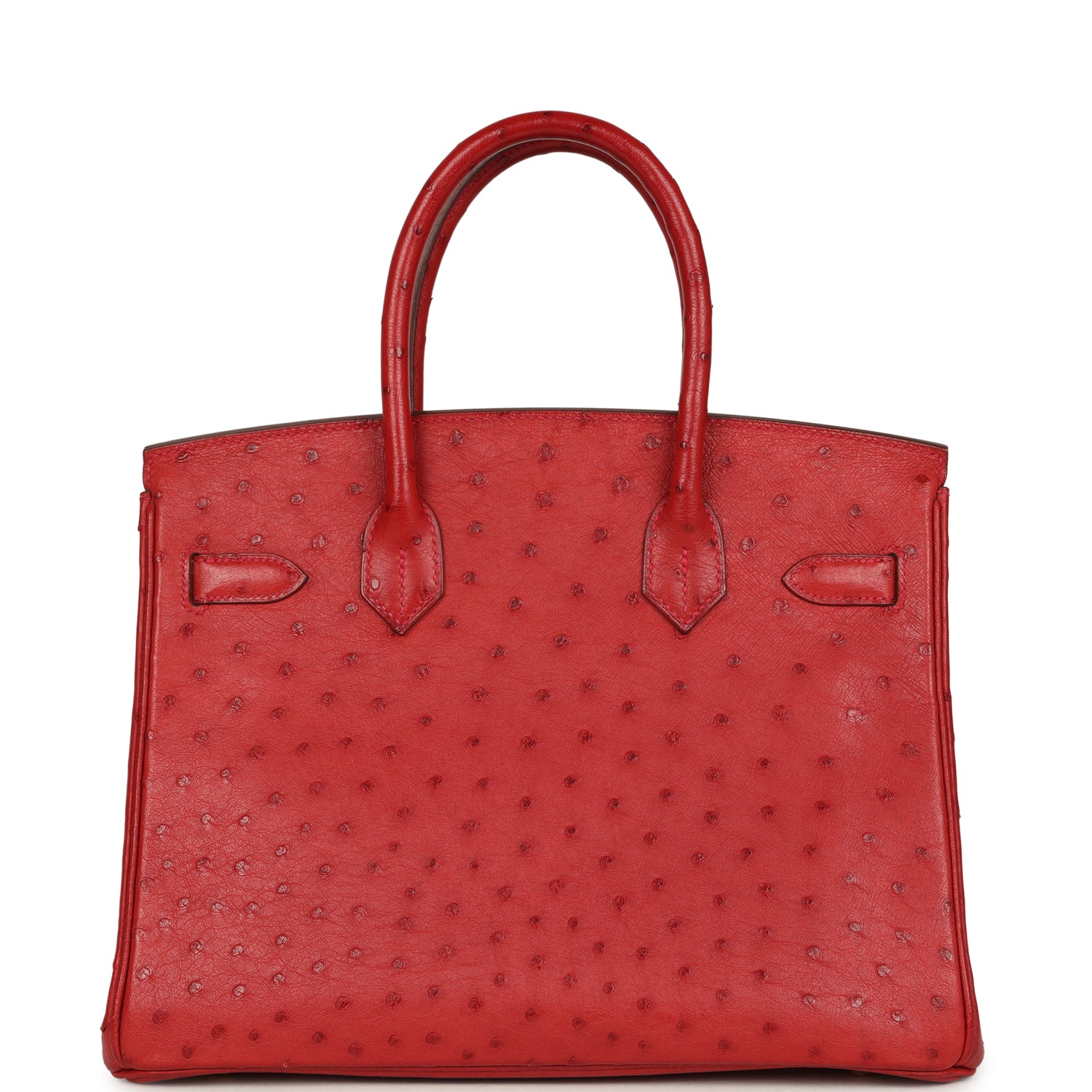Hermes Birkin 30 Rouge Vif Ostrich Gold Hardware