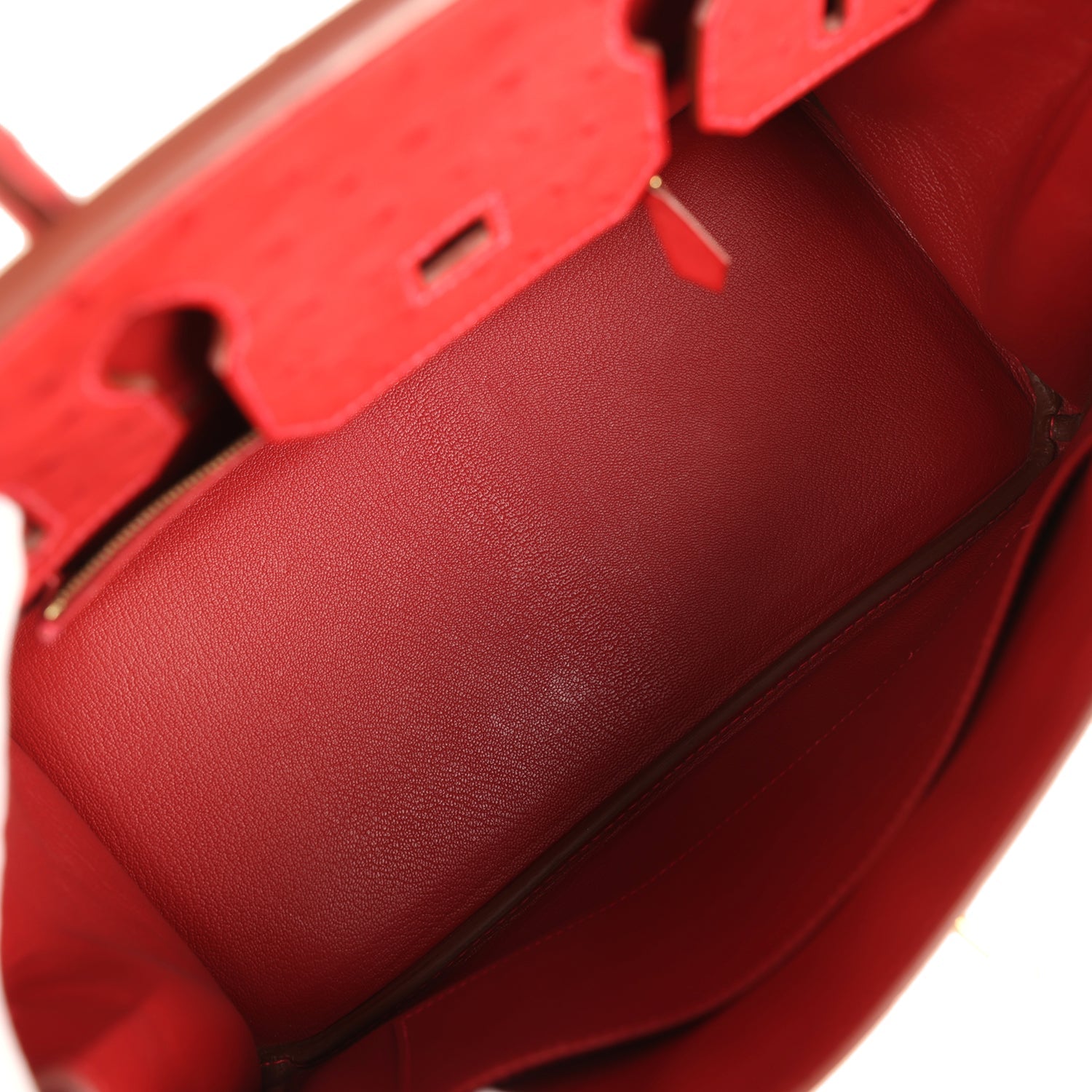 Hermes Birkin 30 Rouge Vif Ostrich Gold Hardware