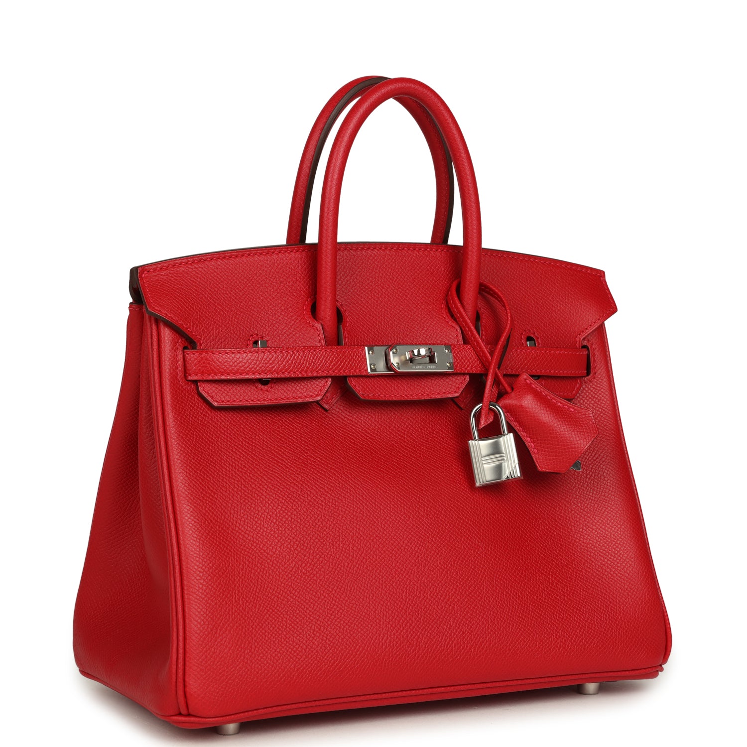 Hermes Birkin 25 Rouge Casaque Epsom Palladium Hardware