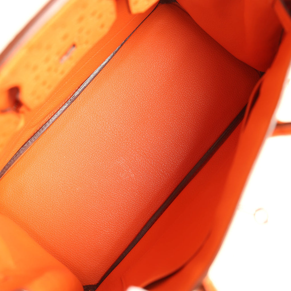 Hermes Birkin 30 Tangerine Ostrich Palladium Hardware