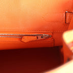 Hermes Birkin 30 Tangerine Ostrich Palladium Hardware