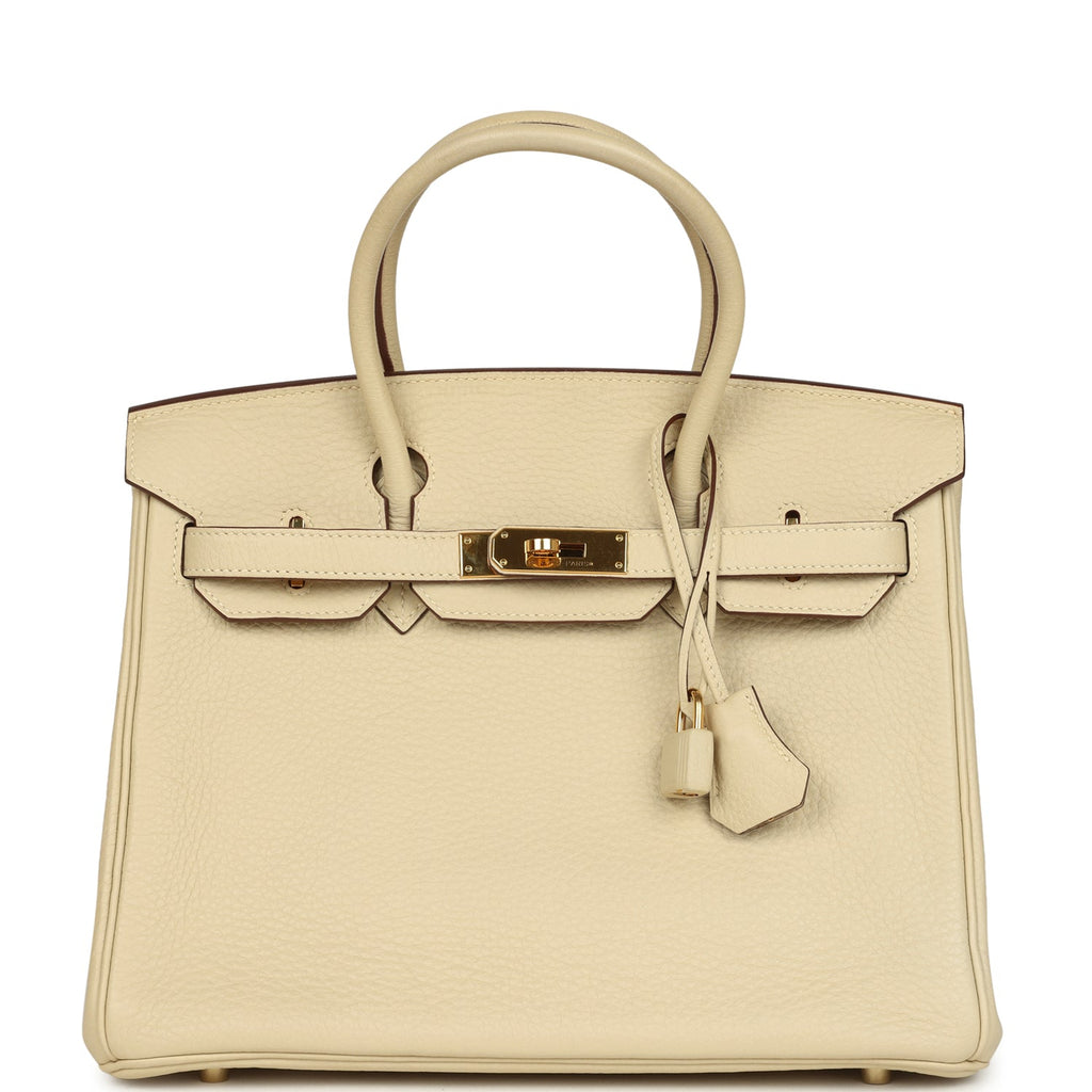 Hermes Birkin 30 Parchemin Clemence Gold Hardware