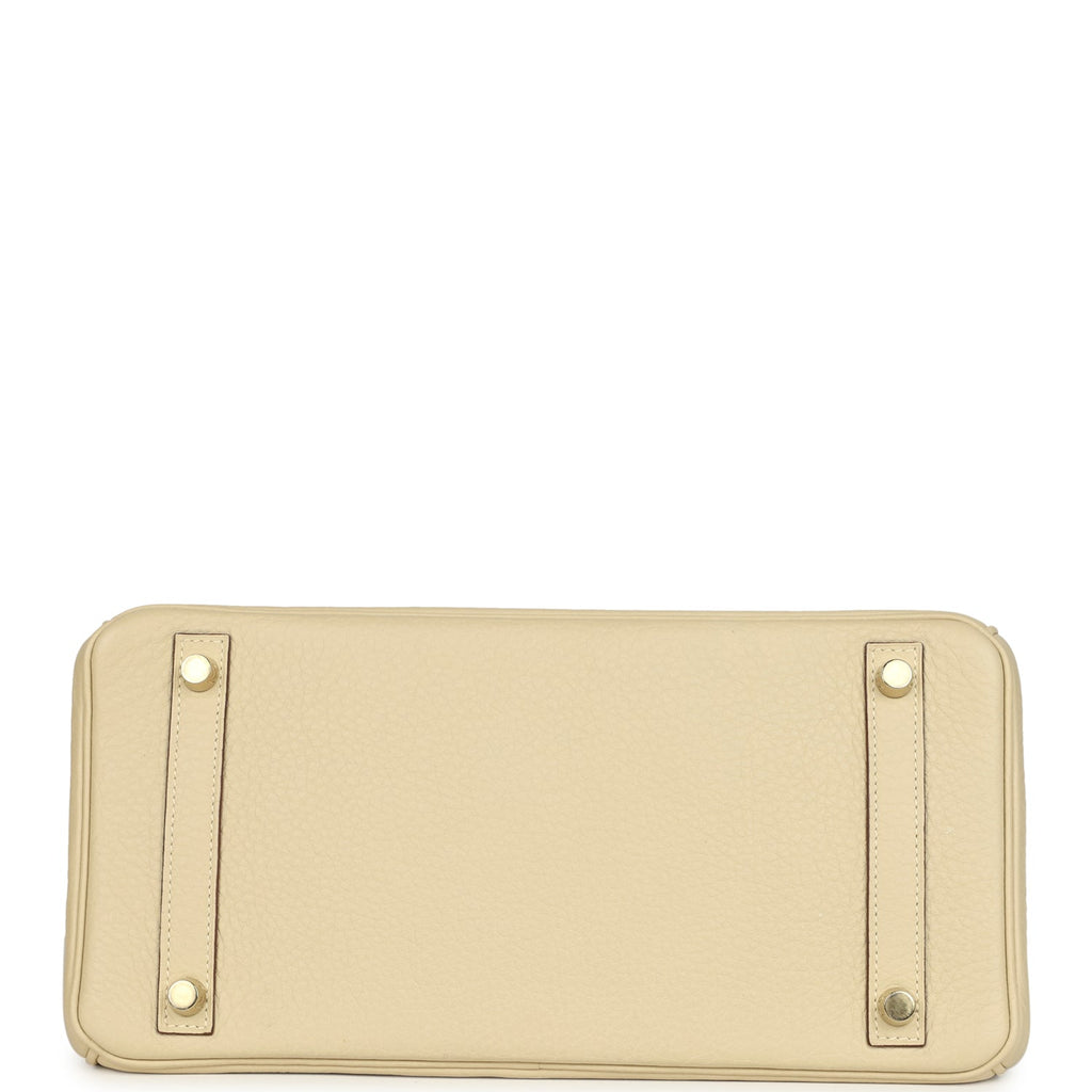 Hermes Birkin 30 Parchemin Clemence Gold Hardware