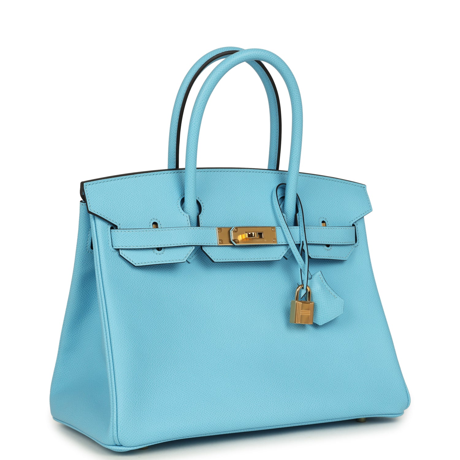 Hermes Birkin 30 Celeste Epsom Gold Hardware
