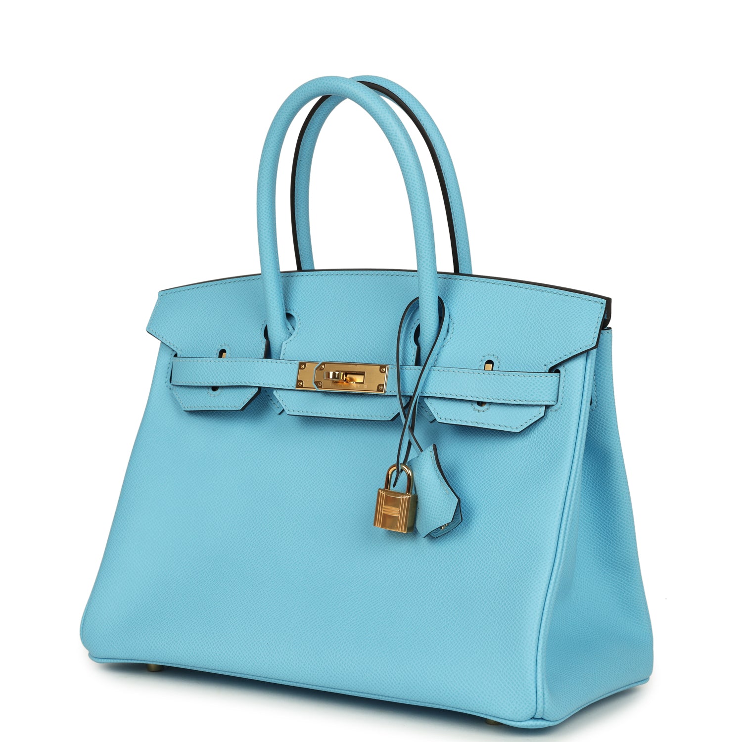 Hermes Birkin 30 Celeste Epsom Gold Hardware