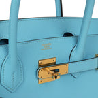 Hermes Birkin 30 Celeste Epsom Gold Hardware