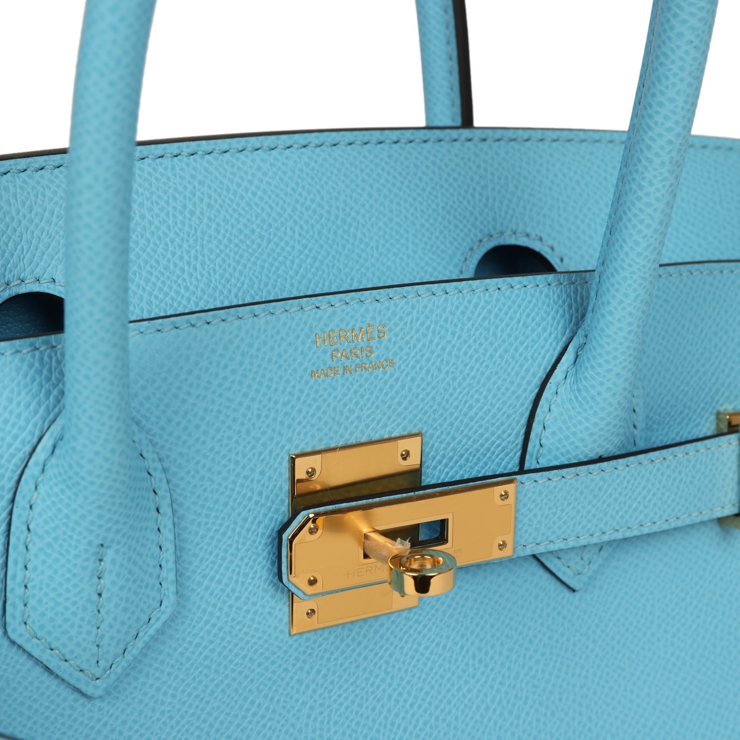 Hermes Birkin 30 Celeste Epsom Gold Hardware