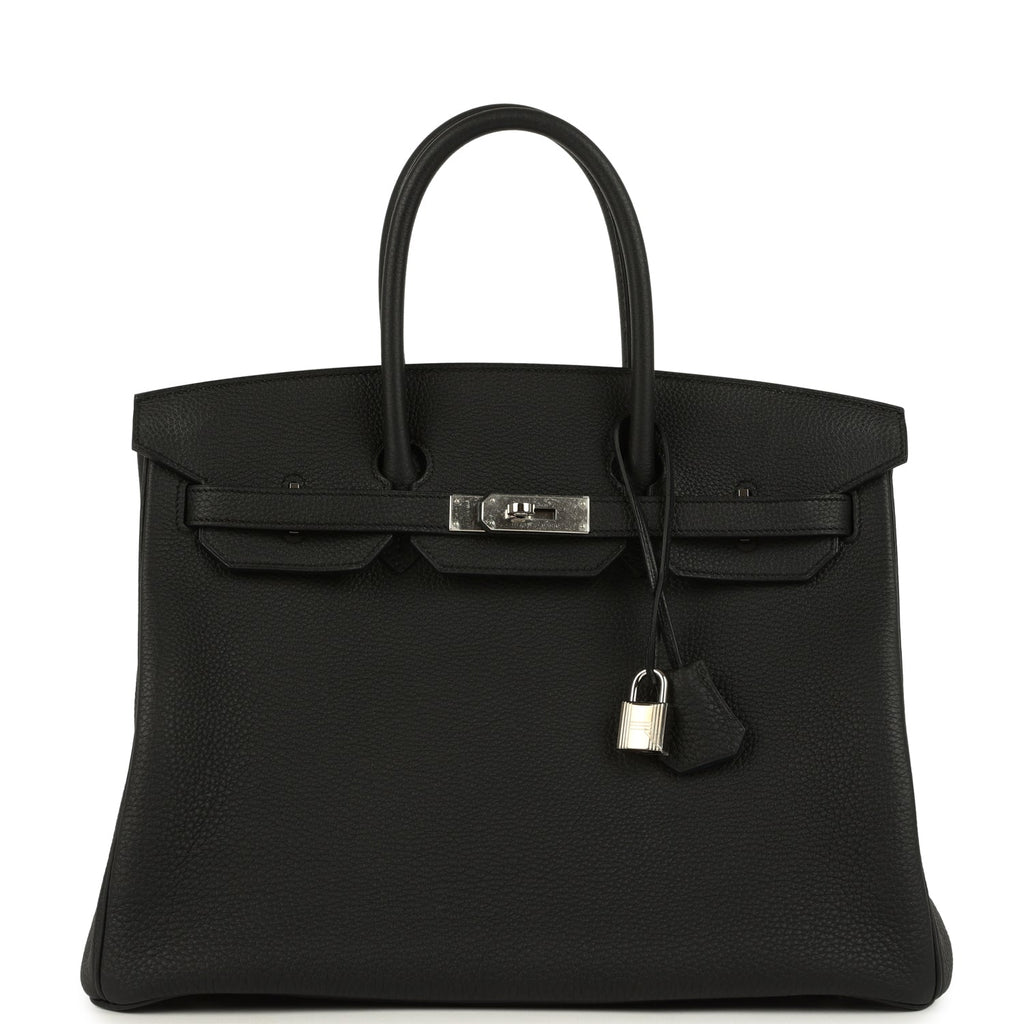 Hermes Birkin 35 Black Verso Togo Palladium Hardware