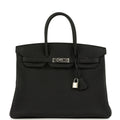 Hermes Birkin 35 Black Verso Togo Palladium Hardware