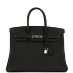 Hermes Birkin 35 Black Verso Togo Palladium Hardware