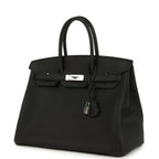 Hermes Birkin 35 Black Verso Togo Palladium Hardware