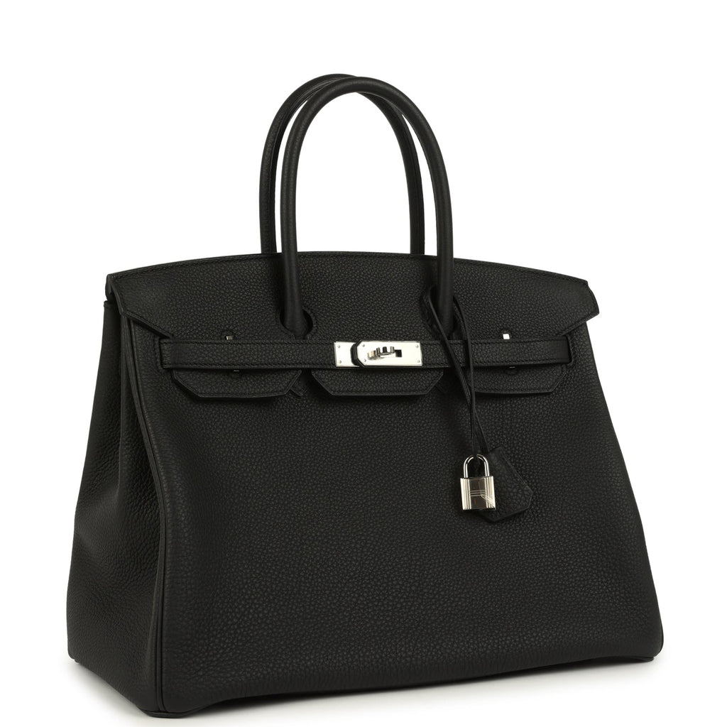 Hermes Birkin 35 Black Verso Togo Palladium Hardware