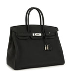 Hermes Birkin 35 Black Verso Togo Palladium Hardware