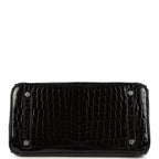 Hermes Birkin 30 Black Shiny Crocodile Niloticus Palladium Hardware