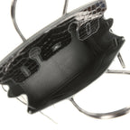 Hermes Birkin 30 Black Shiny Crocodile Niloticus Palladium Hardware