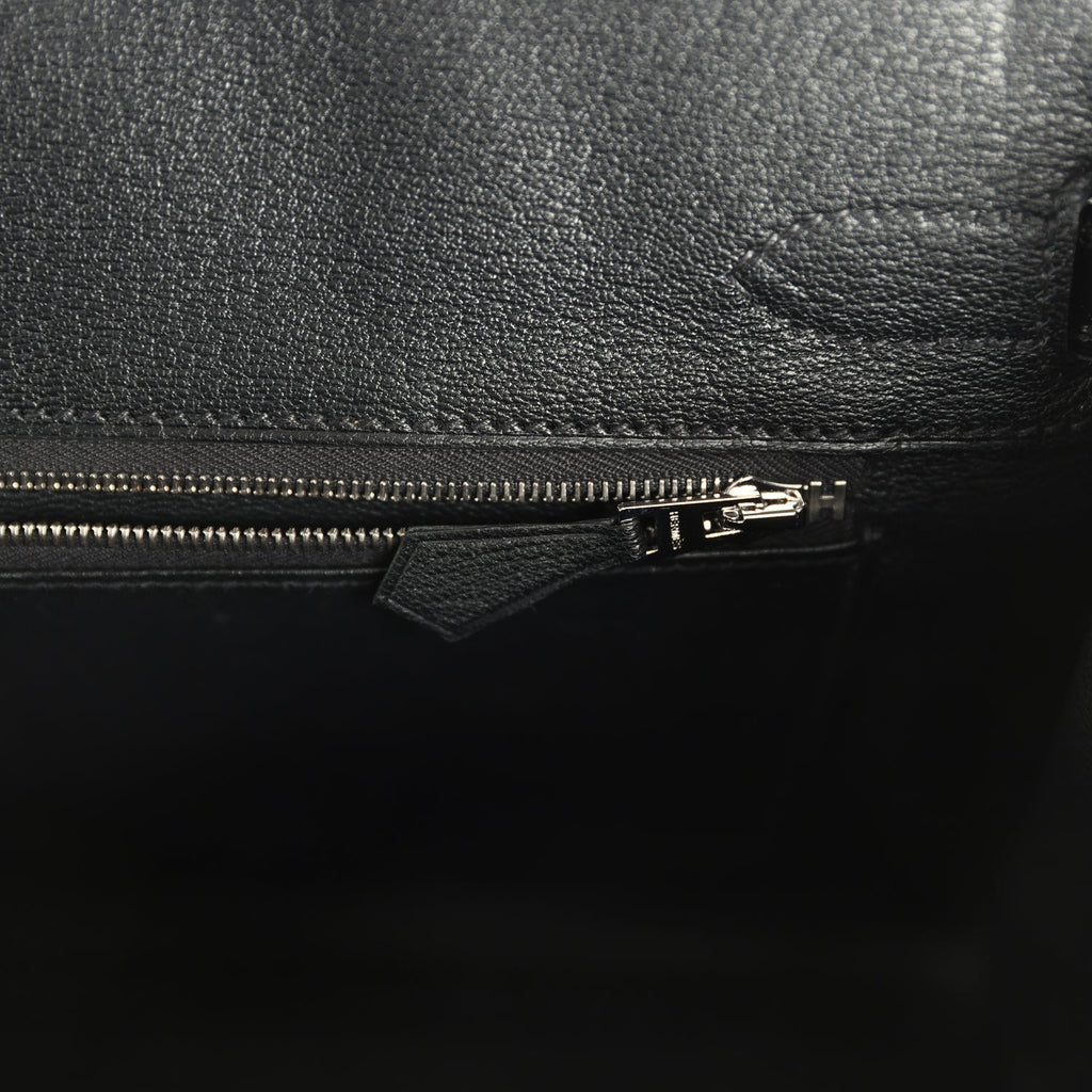 Hermes Birkin 30 Black Shiny Crocodile Niloticus Palladium Hardware
