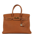 Vintage Hermes Birkin 35 Gold Togo Gold Hardware