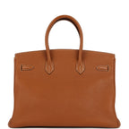 Vintage Hermes Birkin 35 Gold Togo Gold Hardware