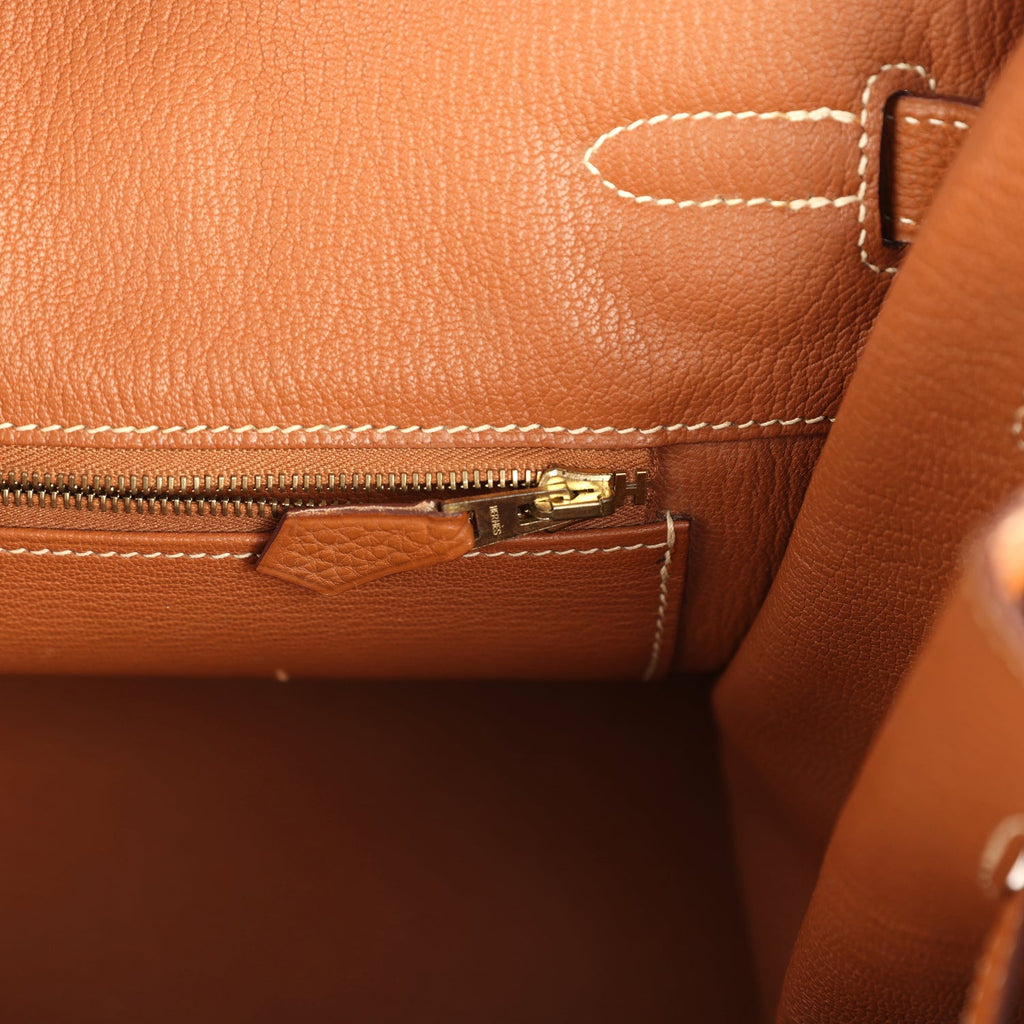 Vintage Hermes Birkin 35 Gold Togo Gold Hardware