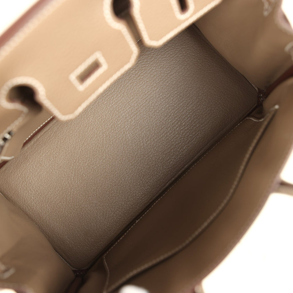 Hermes Birkin 25 Etoupe Togo Brushed Palladium Hardware