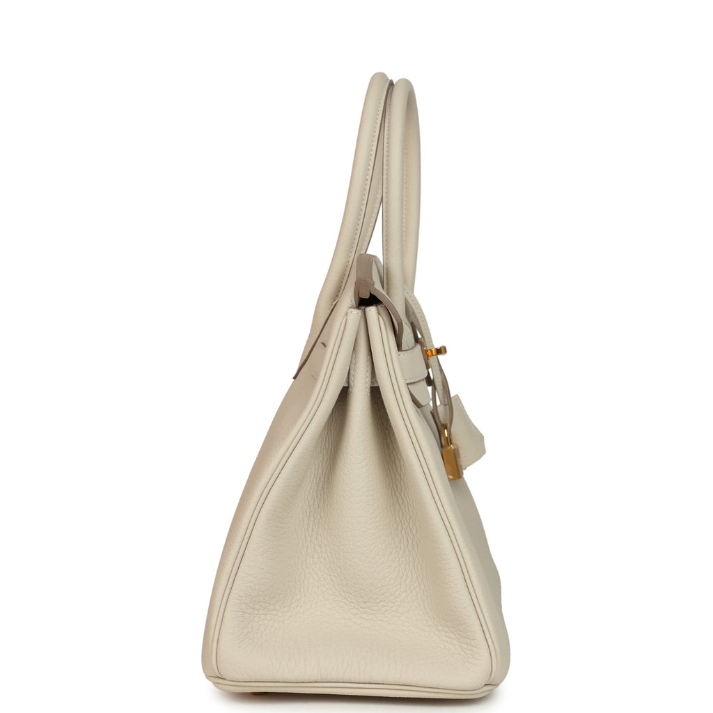 Hermes Birkin 30 Craie Togo Gold Hardware