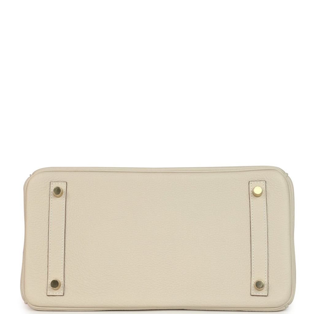 Hermes Birkin 30 Craie Togo Gold Hardware