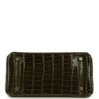 Hermes Birkin 25 Vert Veronese Shiny Alligator Gold Hardware