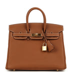 Hermes Birkin 25 Gold Togo Gold Hardware
