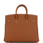 Hermes Birkin 25 Gold Togo Gold Hardware