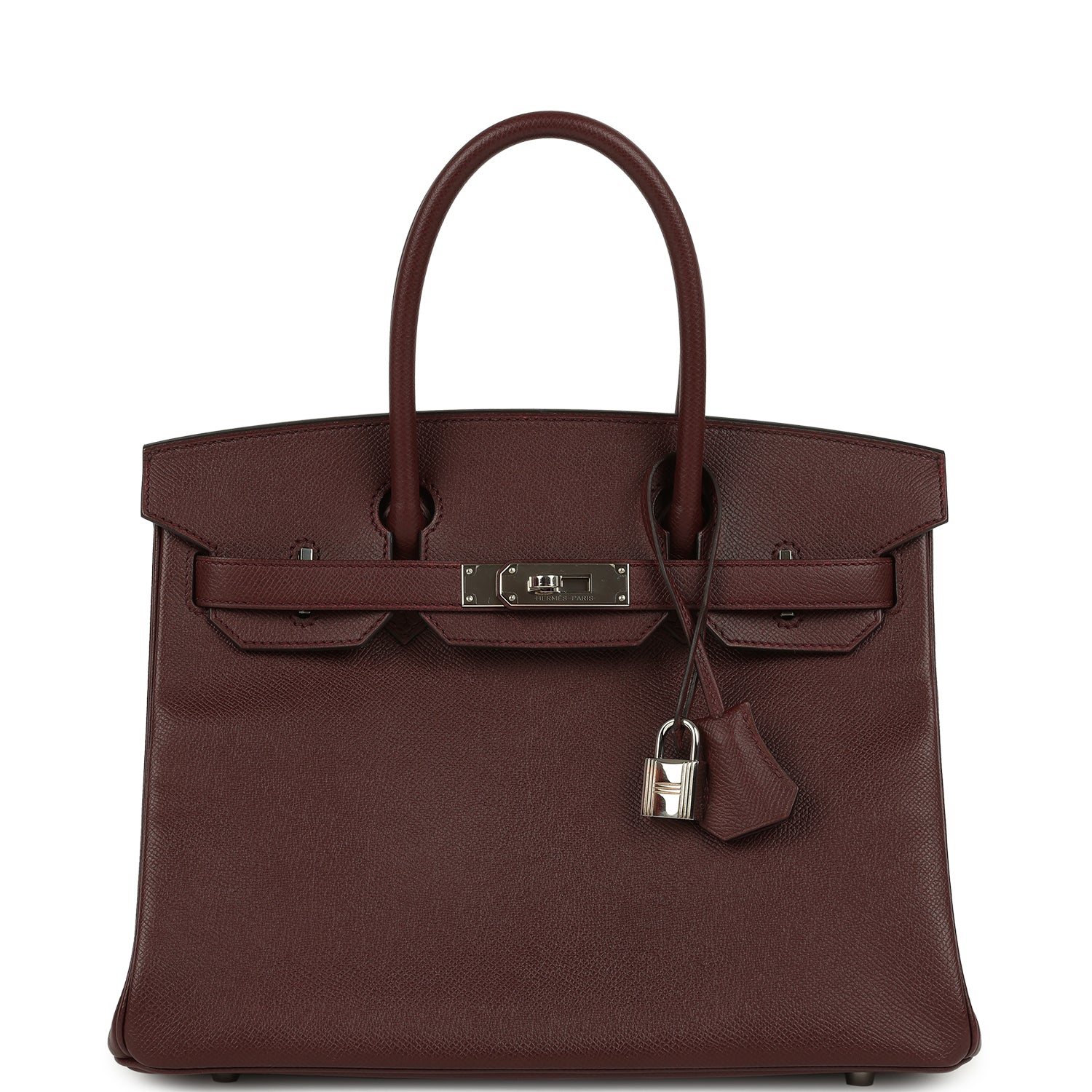 Hermes Birkin 30 Bordeaux Epsom Palladium Hardware