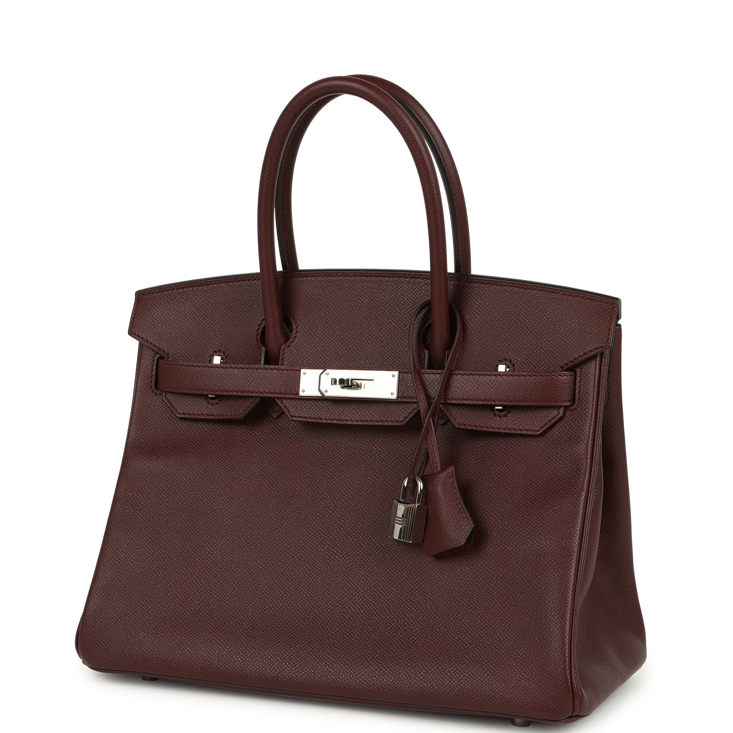 Hermes Birkin 30 Bordeaux Epsom Palladium Hardware