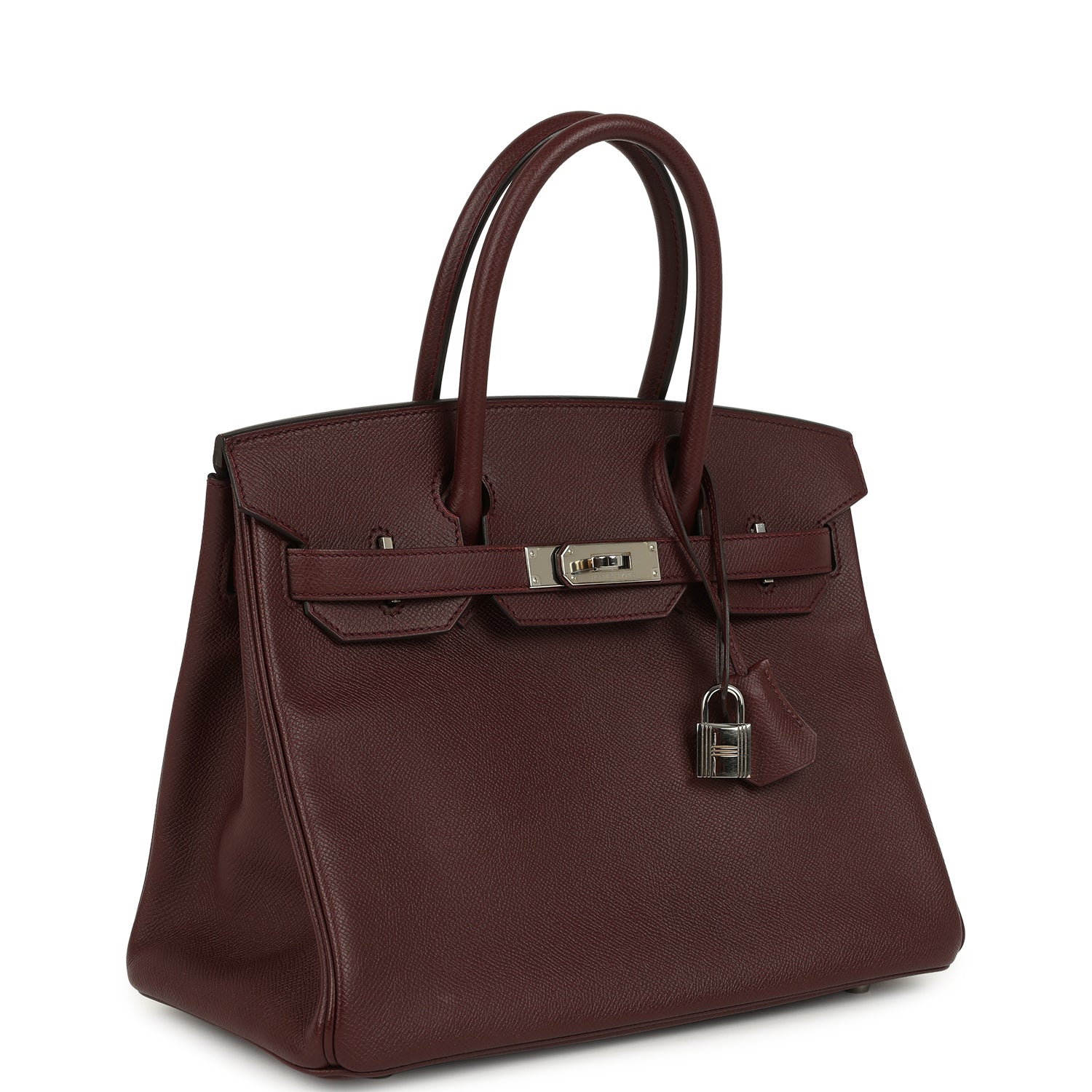 Hermes Birkin 30 Bordeaux Epsom Palladium Hardware