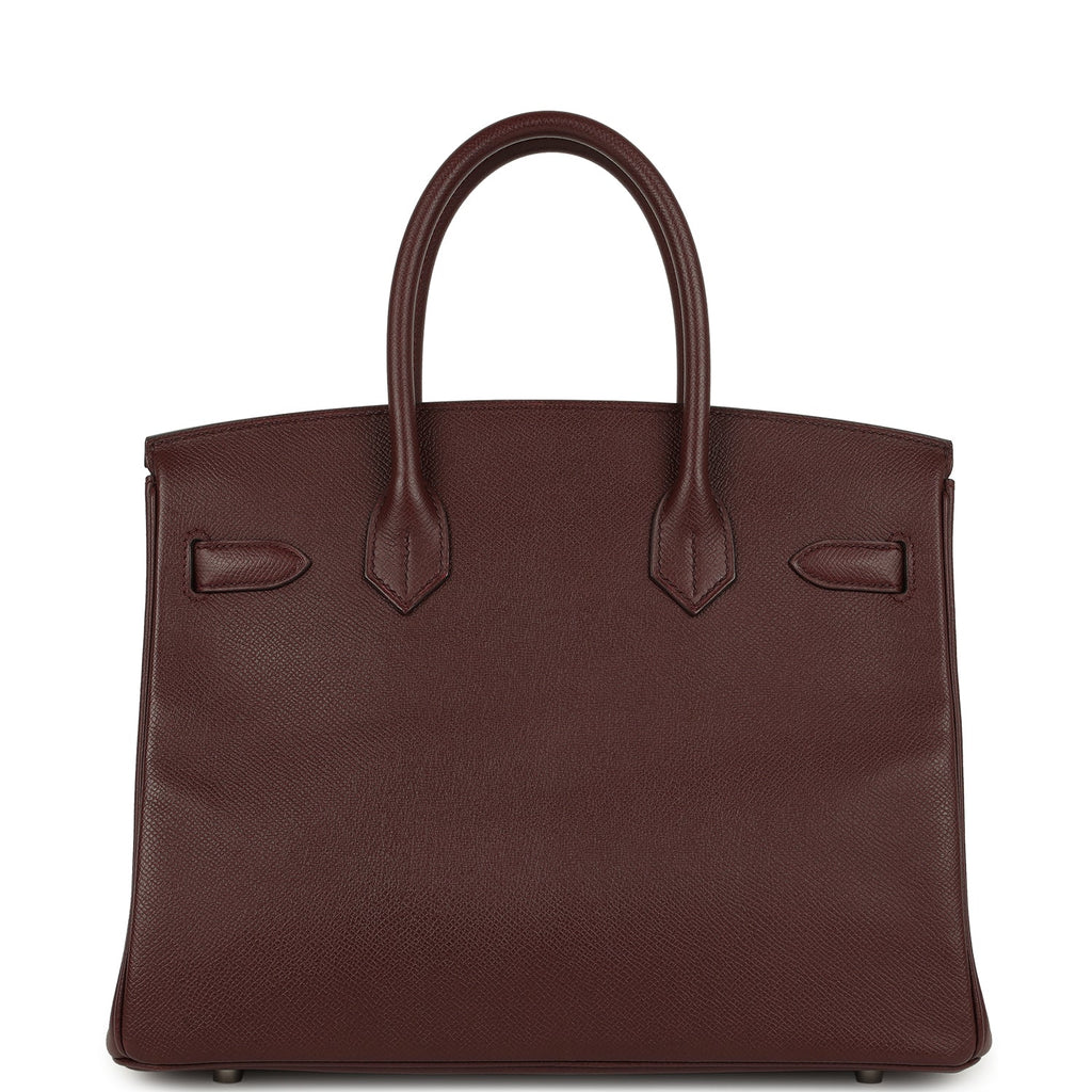 Hermes Birkin 30 Bordeaux Epsom Palladium Hardware