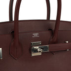 Hermes Birkin 30 Bordeaux Epsom Palladium Hardware