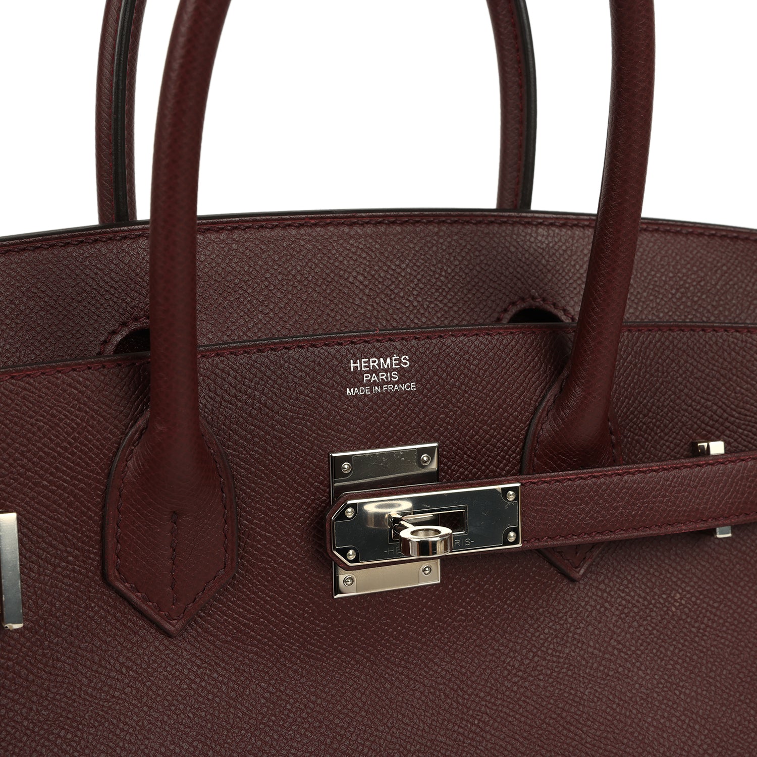Hermes Birkin 30 Bordeaux Epsom Palladium Hardware