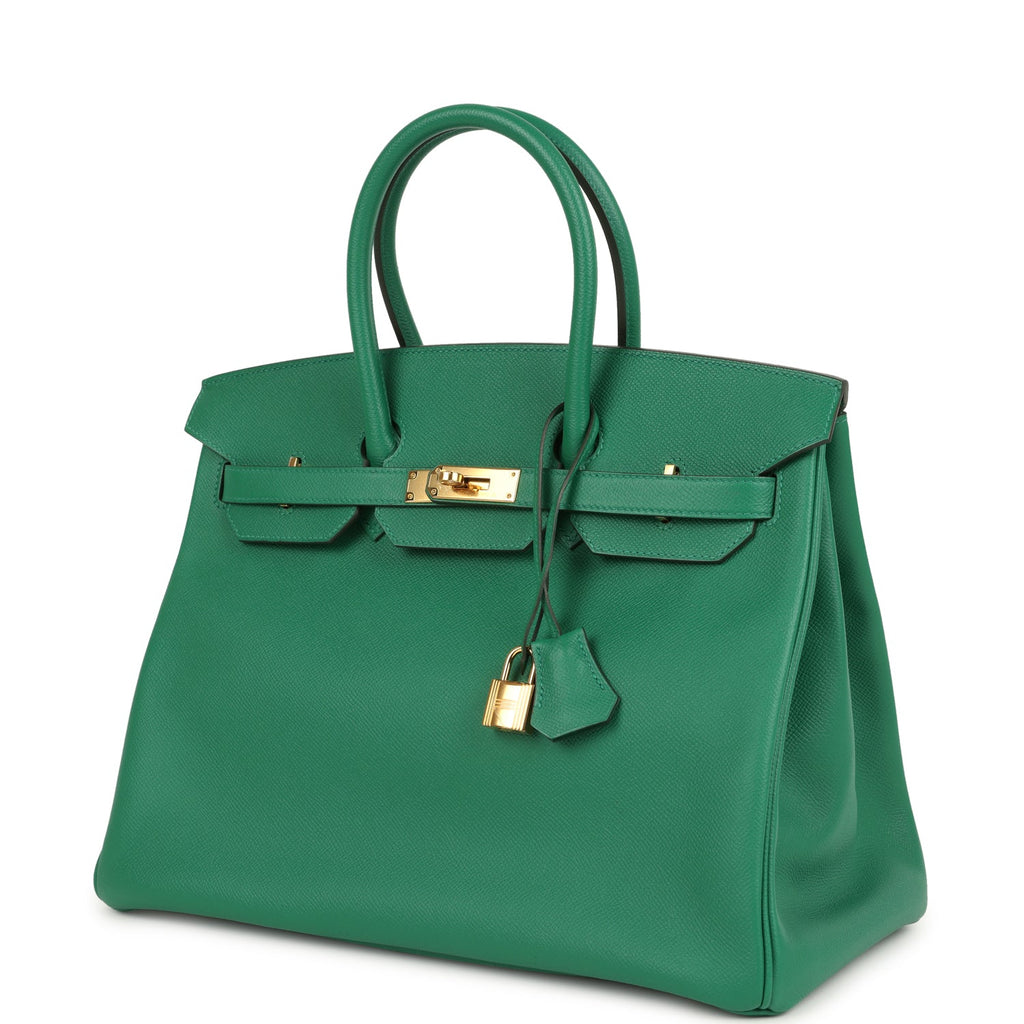 Hermes Birkin 35 Vert Vertigo Epsom Gold Hardware