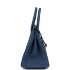 Hermes Birkin 30 Bleu Tie Togo Permabrass Hardware