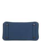 Hermes Birkin 30 Bleu Tie Togo Permabrass Hardware