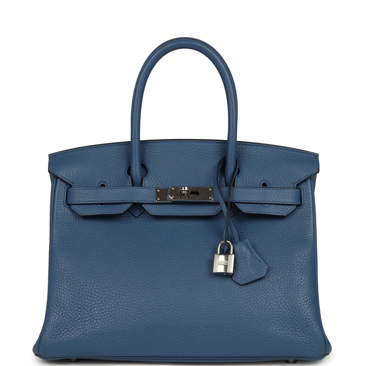 Hermes Birkin 30 Bleu Agate Clemence Palladium Hardware