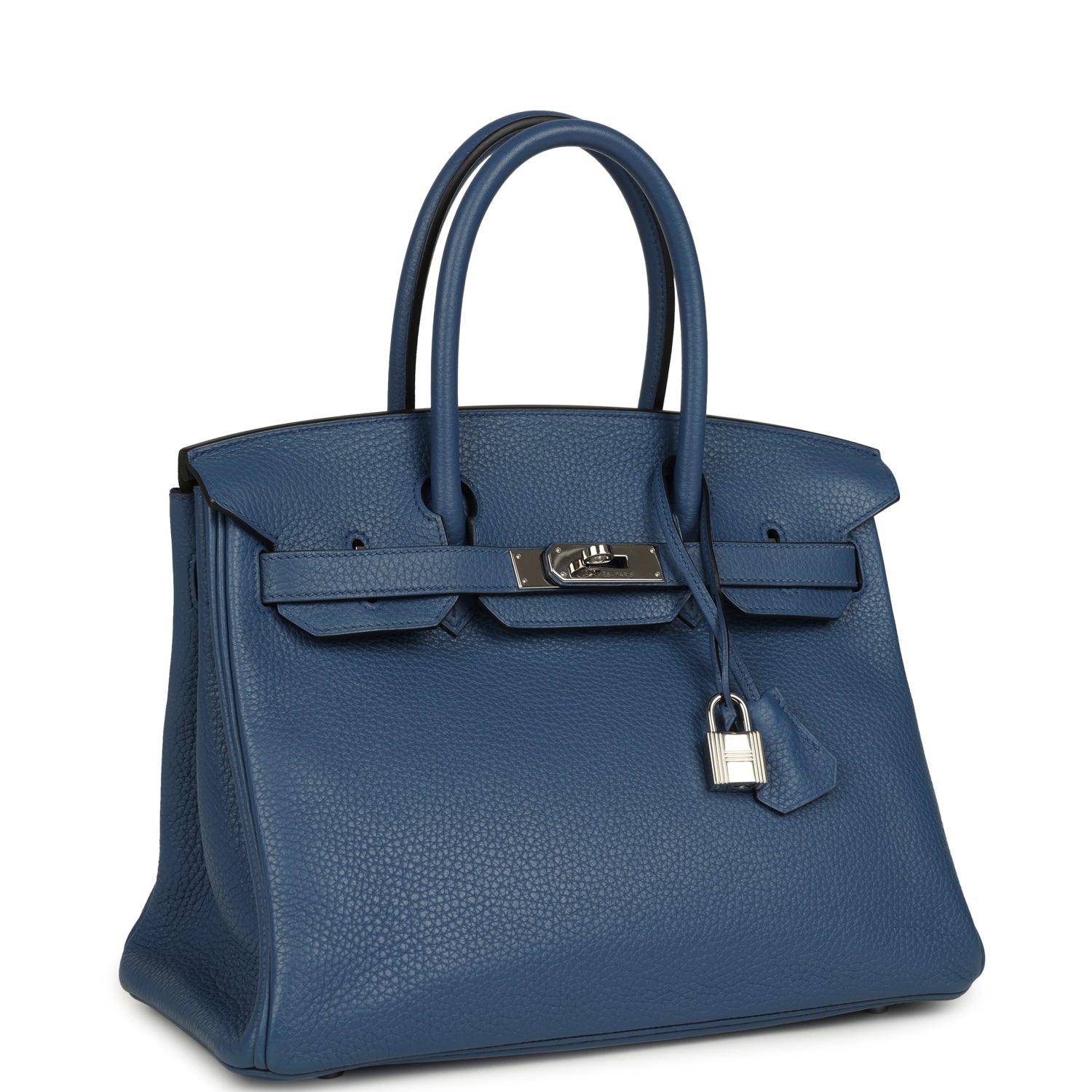 Hermes Birkin 30 Bleu Agate Clemence Palladium Hardware