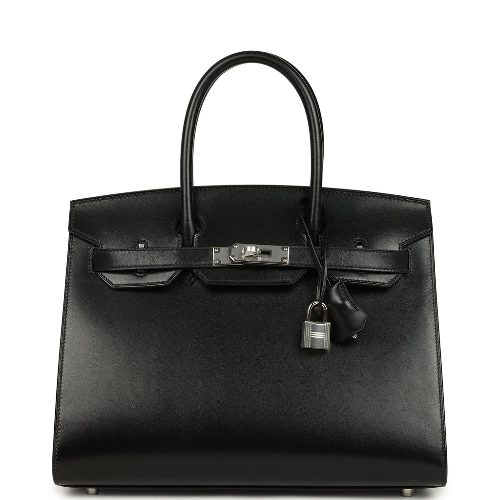 Hermes Birkin Sellier 30 Black Box Palladium Hardware