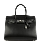 Hermes Birkin Sellier 30 Black Box Palladium Hardware