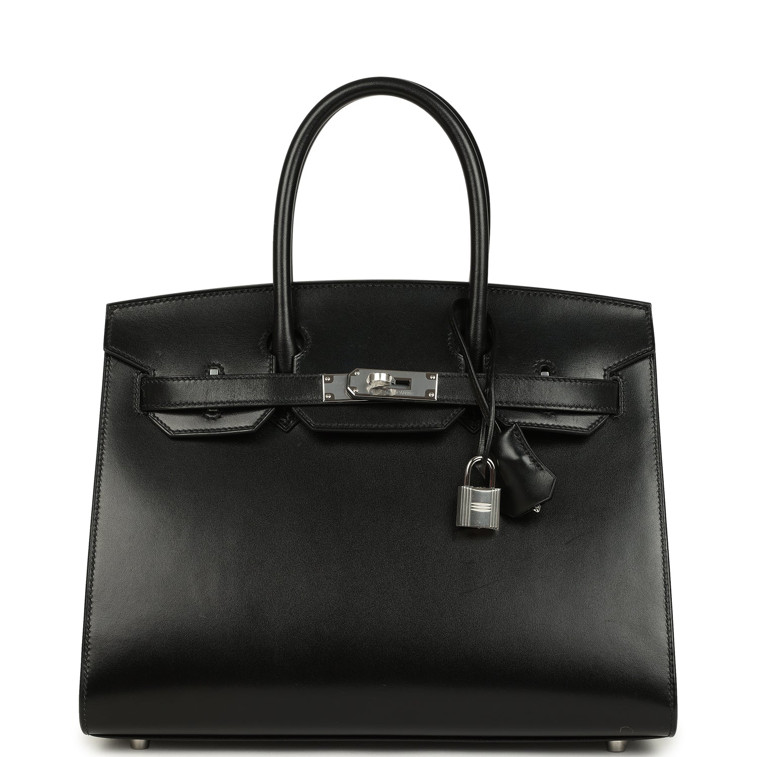 Hermes Birkin Sellier 30 Black Box Palladium Hardware