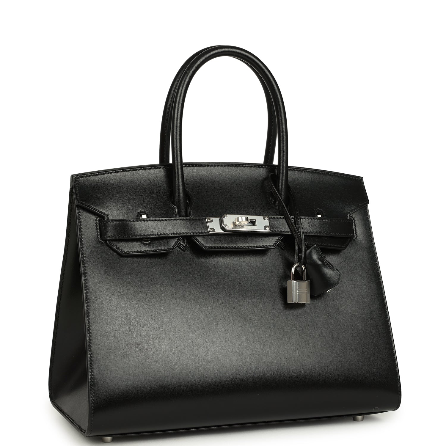 Hermes Birkin Sellier 30 Black Box Palladium Hardware