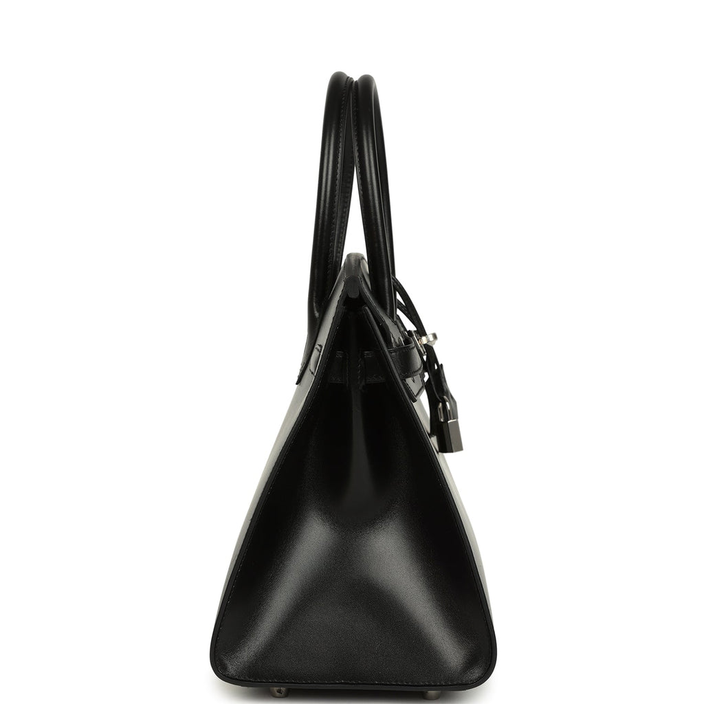 Hermes Birkin Sellier 30 Black Box Palladium Hardware